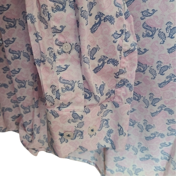 Report Collection Performance stretch pink blue long-sleeved Button-down  shirt - Picture 3 of 16